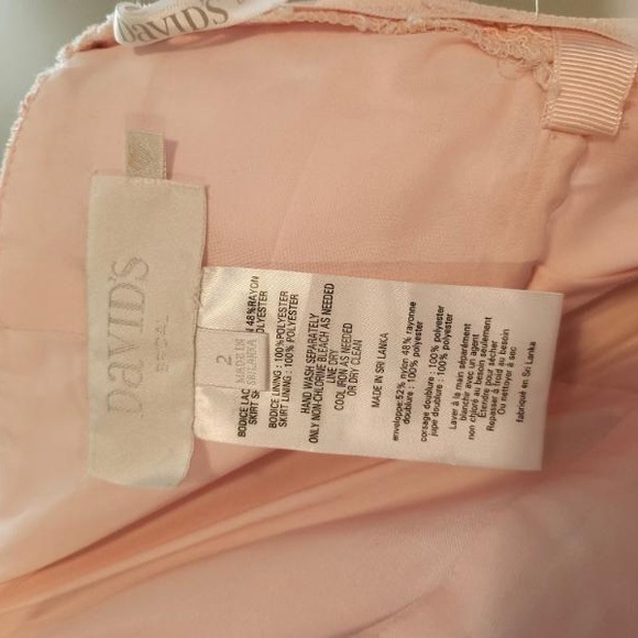 David’s Bridal baby pink bridesmaid dress - Picture 7 of 8